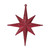 Vickerman M167265 - 8 inch Burgundy Glitter Star Christmas Ornament - 4 Pack