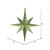 Vickerman M167273 - 8 inch Lime Glitter Star Christmas Ornament - 4 Pack