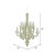 Vickerman M170112 - 12" Champagne Glitter Chandelier Ornament - 3 Pack