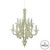 Vickerman M170112 - 12" Champagne Glitter Chandelier Ornament - 3 Pack