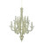 Vickerman M170112 - 12" Champagne Glitter Chandelier Ornament - 3 Pack