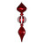 Vickerman M180102 36" Red/White Candy Swirl Finial Orn