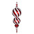 Vickerman M180103 - 30 inch Red & White Candy Stripe Finial Christmas Ornament