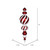 Vickerman M180104 62" Red/White Candy Jumbo Finial Orn