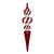 Vickerman M180105 - 51 inch Red & White Candy Finial Christmas Ornament