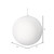 Vickerman M180811 - 8 inch White Flocked Ball Christmas Ornament