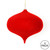 Vickerman M181603 6" Red Flocked Onion Ornament 4/Bag