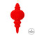 Vickerman M182403 10" Red Flocked Finial Ornament 3/Bag
