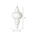 Vickerman M182411 10" White Flocked Finial Ornament 3/Bag