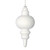 Vickerman M182411 10" White Flocked Finial Ornament 3/Bag