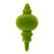 Vickerman M182464 10" Moss Green Flocked Finial Orn 3/Bag