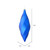 Vickerman M183102M - 8 inch Blue Matte Finial Christmas Ornament - 6 Pack