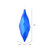 Vickerman M183102S 8" Blue Shiny Swirl Finial 6/Bag