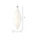 Vickerman M183111M 8" White Matte Swirl Finial 6/Bag