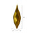 Vickerman M183114S 8" Olive Shiny Swirl Finial 6/Bag