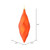Vickerman M183118M 8" Burnish Orange Matte Swrl Finial 6/Bg