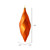 Vickerman M183118S 8" Burnish Orange Shiny Swrl Finial 6/Bg