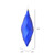 Vickerman M183122M 8" Cobalt Blue Matte Swirl Finial 6/Bag