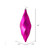 Vickerman M183145S - 8 inch Mauve Shiny Finial Christmas Ornament - 6 Pack