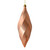 Vickerman M183158S - 8 inch Rose Gold Shiny Finial Christmas Ornament - 6 Pack