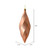 Vickerman M183158S 8" Rose Gold Shiny Swirl Finial 6/Bag
