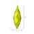  Vickerman M183173M 8" Lime Matte Swirl Finial 6/Bag 