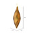 Vickerman M183176M 8" Mocha Matte Swirl Finial 6/Bag