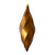 Vickerman M183176S 8" Mocha Shiny Swirl Finial 6/Bag
