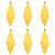 Vickerman M183178M 8" Yellow Matte Swirl Finial 6/Bag