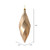 Vickerman M183180S 8" Cafe Latte Shiny Swirl Finial 6/Bag