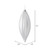  Vickerman M183207M 8" Silver Matte Line Finial 4/Bag 