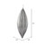  Vickerman M183207S 8" Silver Shiny Line Finial 4/Bag 