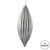  Vickerman M183207S 8" Silver Shiny Line Finial 4/Bag 