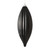 Vickerman M183217S - 8 inch Black Shiny Finial Christmas Ornament - 4 Pack