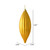 Vickerman M183237S 8" Honey Gold Shiny Line Finial 4/Bag