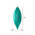 Vickerman M183242S 8" Teal Shiny Line Finial 4/Bag