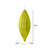 Vickerman M183273S 8" Lime Shiny Line Finial 4/Bag