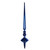 Vickerman M183302S 12" Blue Shiny Cupola Finial 3/Bag
