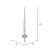 Vickerman M183307G 12" Silver Glitter Cupola Finial 3/Bag