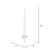 Vickerman M183311G 12" White Glitter Cupola Finial 3/Bag