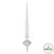 Vickerman M183311S - 12 inch White Shiny Finial Christmas Ornament - 3 Pack