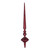 Vickerman M183365G - 12 inch Burgundy Glitter Finial Christmas Ornament - 3 Pack