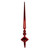 Vickerman M183403S - 18 inch Red Shiny Finial Christmas Ornament - 2 Pack
