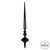 Vickerman M183417S 18" Black Shiny Cupola Finial 2/Bag
