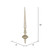 Vickerman M183438G 18" Champagne Glitter Cupola Finial 2/Ba