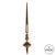 Vickerman M183458S - 18 inch Rose Gold Shiny Finial Christmas Ornament - 2 Pack