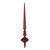 Vickerman M183465G - 18 inch Burgundy Glitter Finial Christmas Ornament - 2 Pack