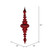 Vickerman M183803 - 41 inch Red Shiny Finial Christmas Ornament