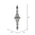Vickerman M183807 41" Silver Shiny Finial Ornament