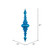 Vickerman M183812 - 41 inch Turquoise Shiny Finial Christmas Ornament
